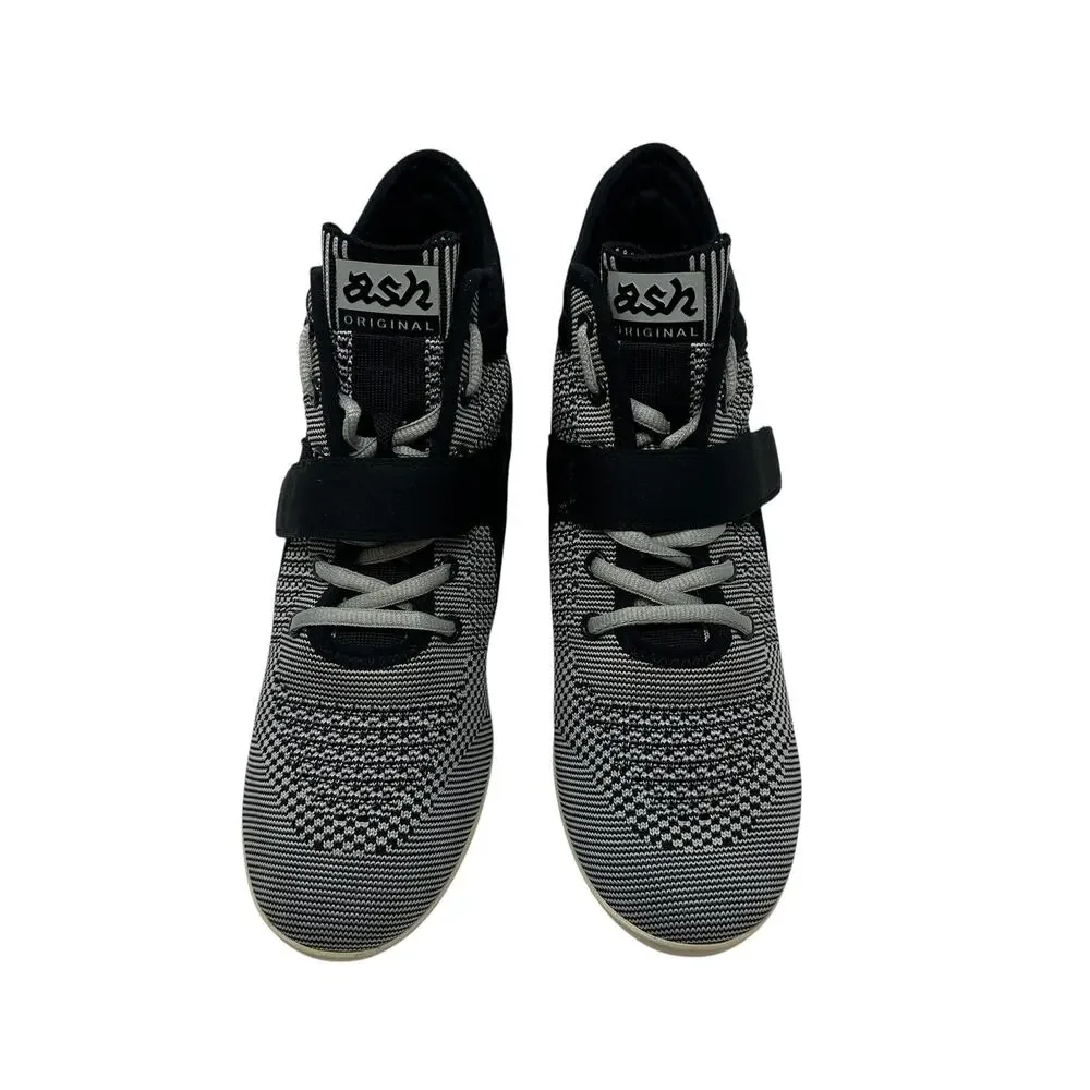 Ash Bebop Knit Wedge Sneakers High‎ Top Platform Black Gray Size 40 US 9.5 10
